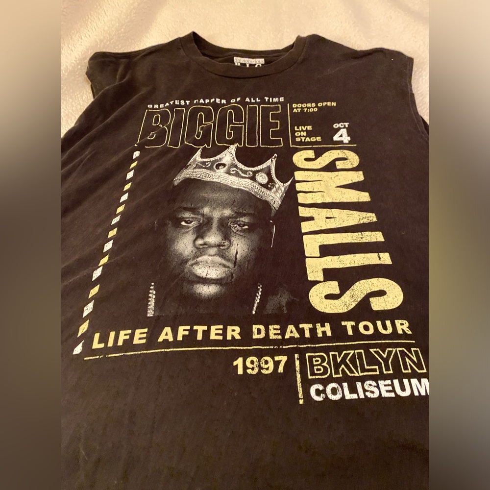 The Notorious BIG sleeveless men’s black T-shirt.  Size XXL.   NWT.